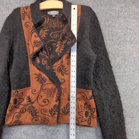 Alpaca Design Chompas Women's Blazer Jacket Medium Multicolor Tapestry Floral - Picture 10 of 12